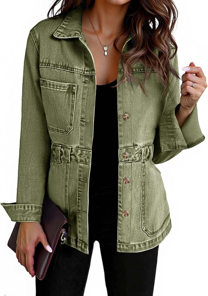 Rugged Earth-Tone Distressed Denim Jacket