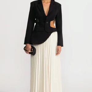 African-Futurism Metallic Asymmetrical Blazer