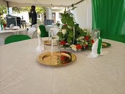 Modest Events Gulu-Elegant Green & Gold Event Setup for Hire